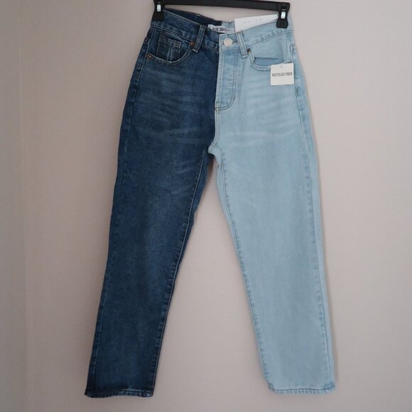 NWT. SIZE 1/25. Blue Savvy straight high-rise denim jeans. - Picture 2 of 14